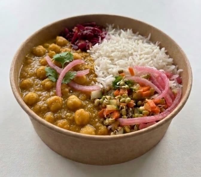 Chana Masala Rice Bowl