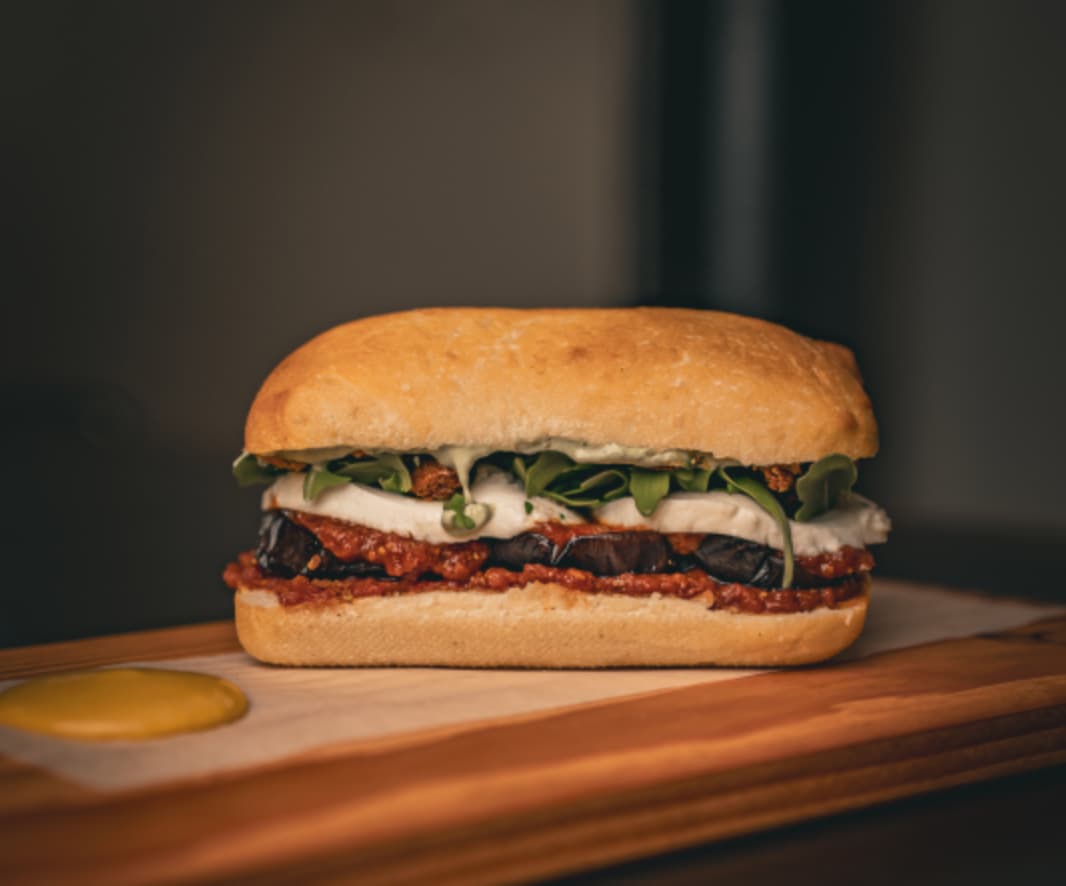 Eggplant Parmesan Sandwich