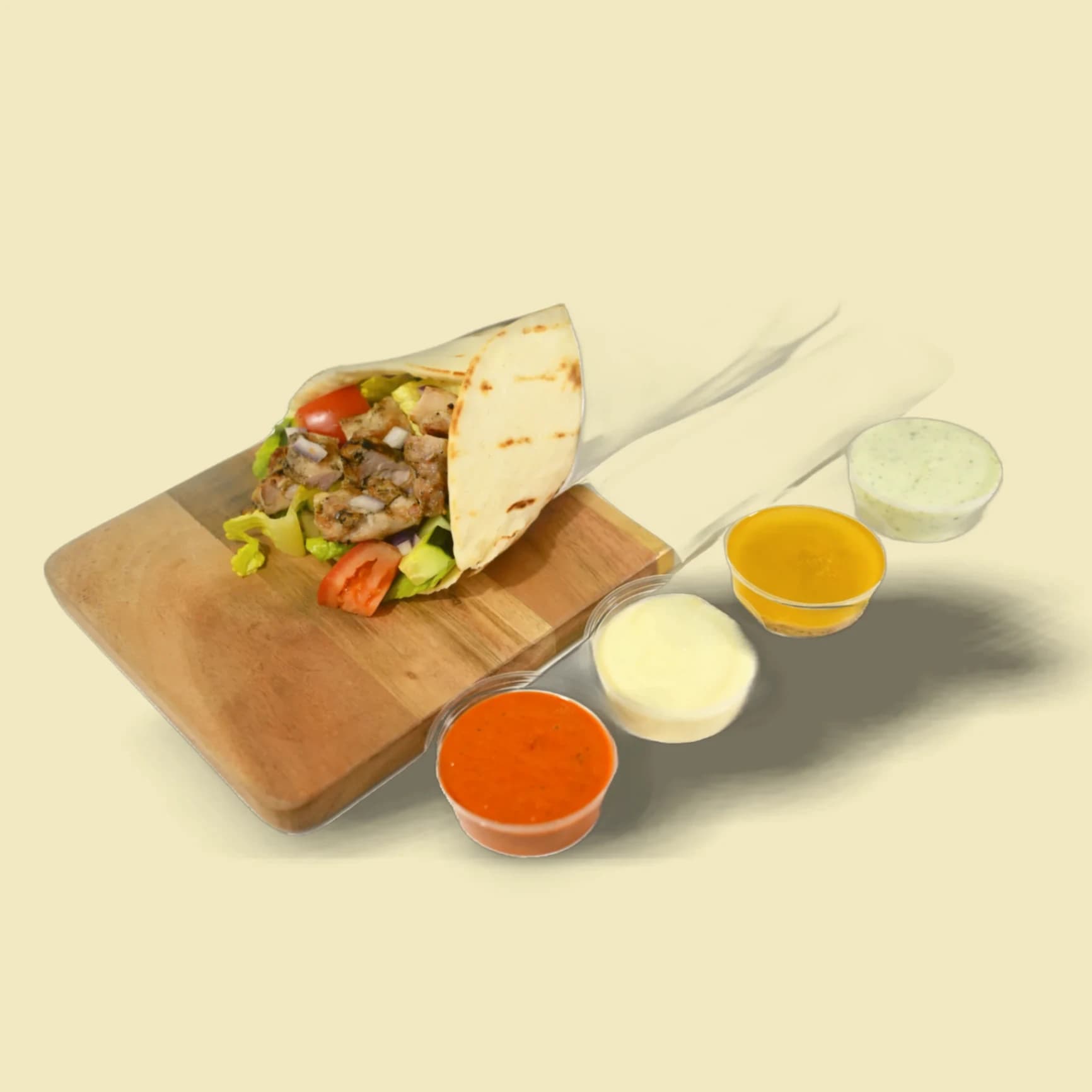 Lemon Herb Chicken Wrap