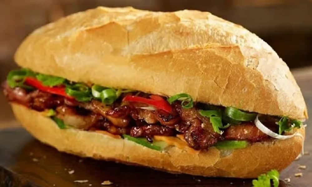 Lemongrass Beef Banh Mi Sandwich