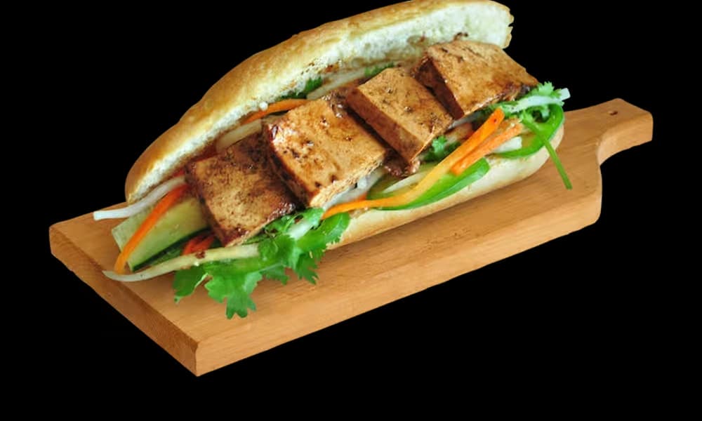 Tofu & Mushroom Banh Mi sandwich