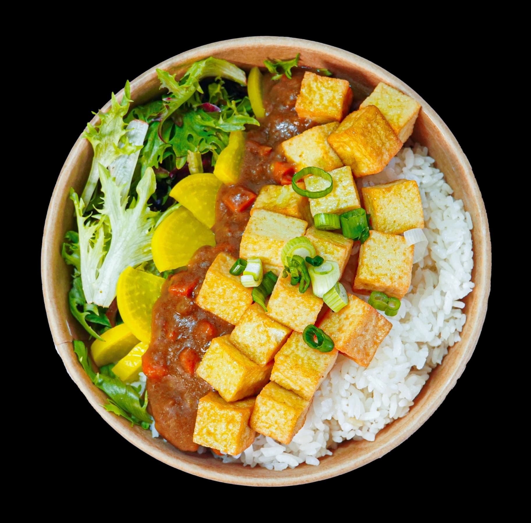 Fried Tofu Curry Bowl