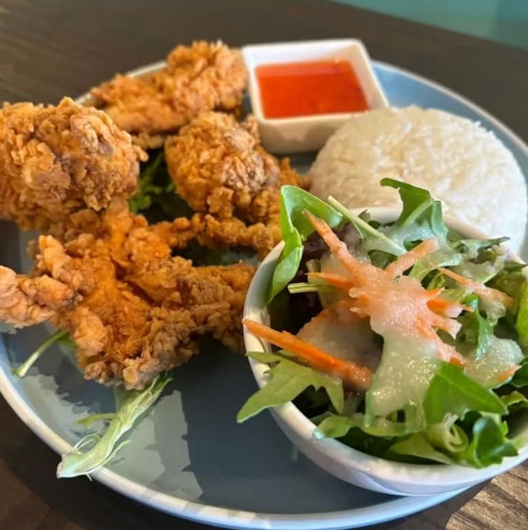 Crunchy Fried Chicken Rice