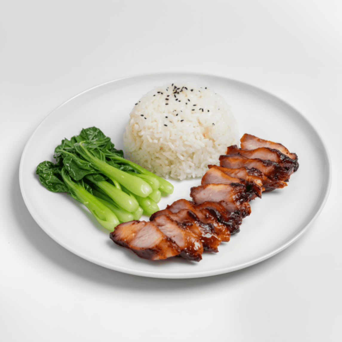 BBQ Pork On Rice with Daily Vegetables