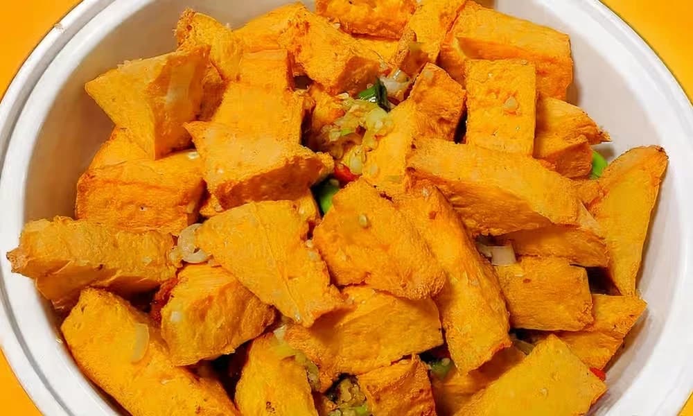 Spicy Salted Tofu and Eggplant