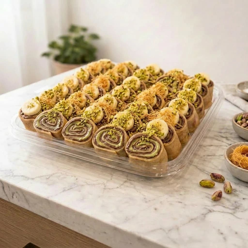 Nutella Pistachio Mini Crepe Platter
